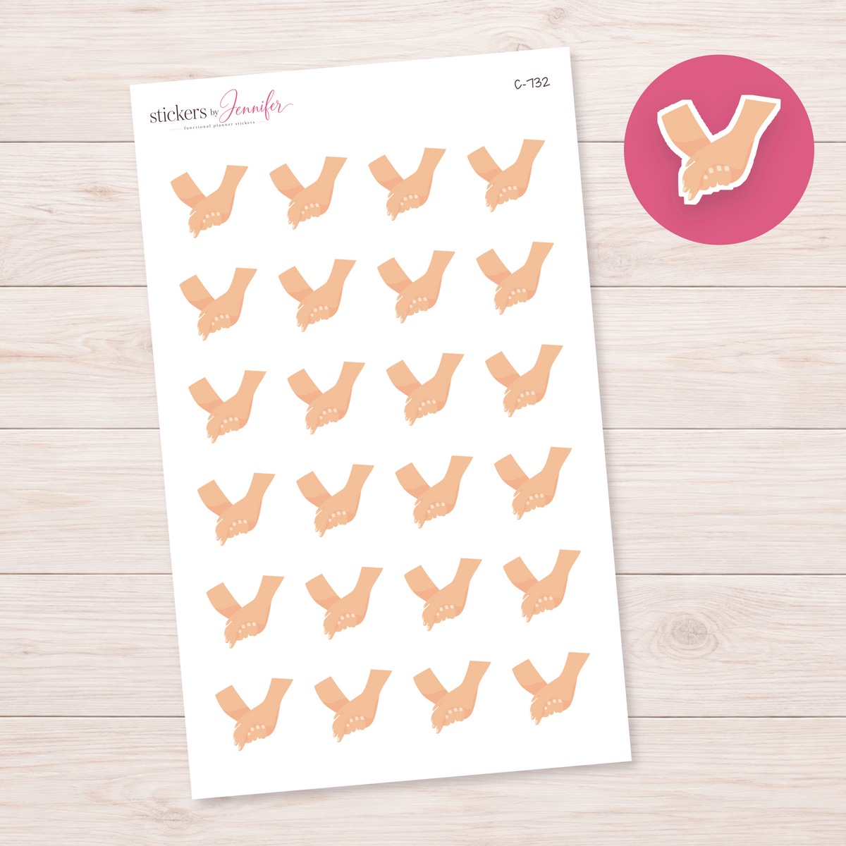 Hands Together Planner Stickers | C-732