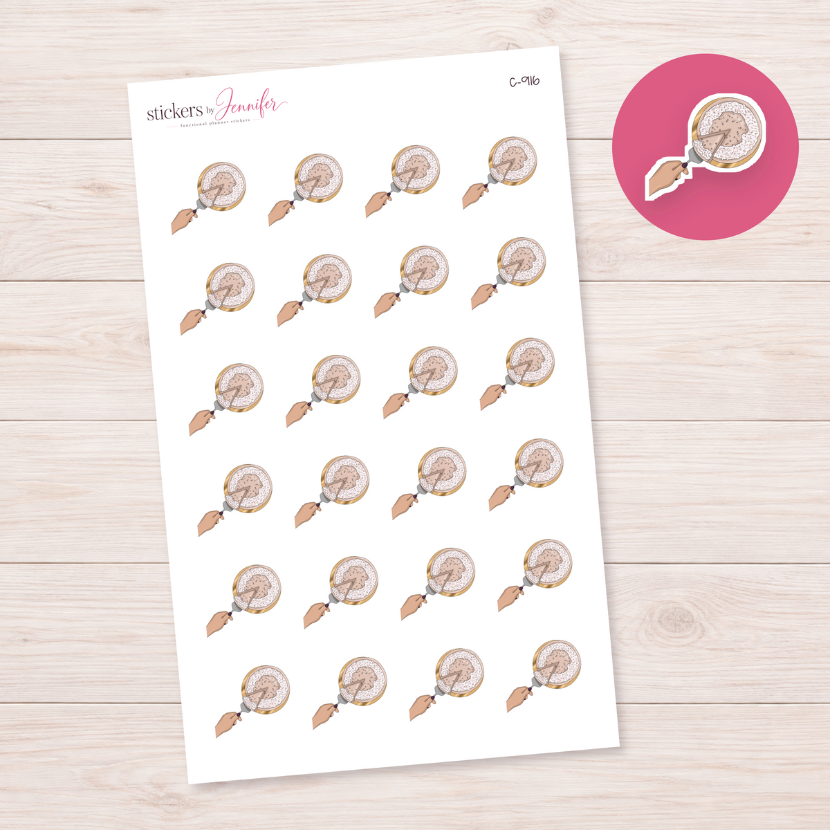 Cutting a Pie Planner Stickers | C-916