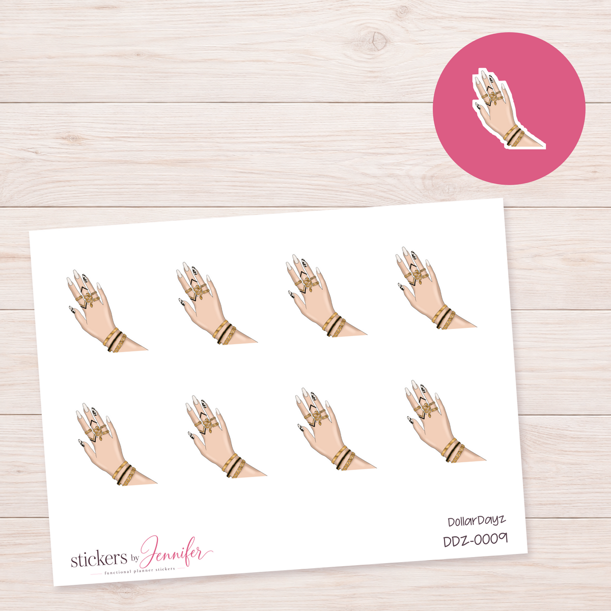 Rings & Manicure Planner Stickers | Dollar Dayz | DDZ-0009