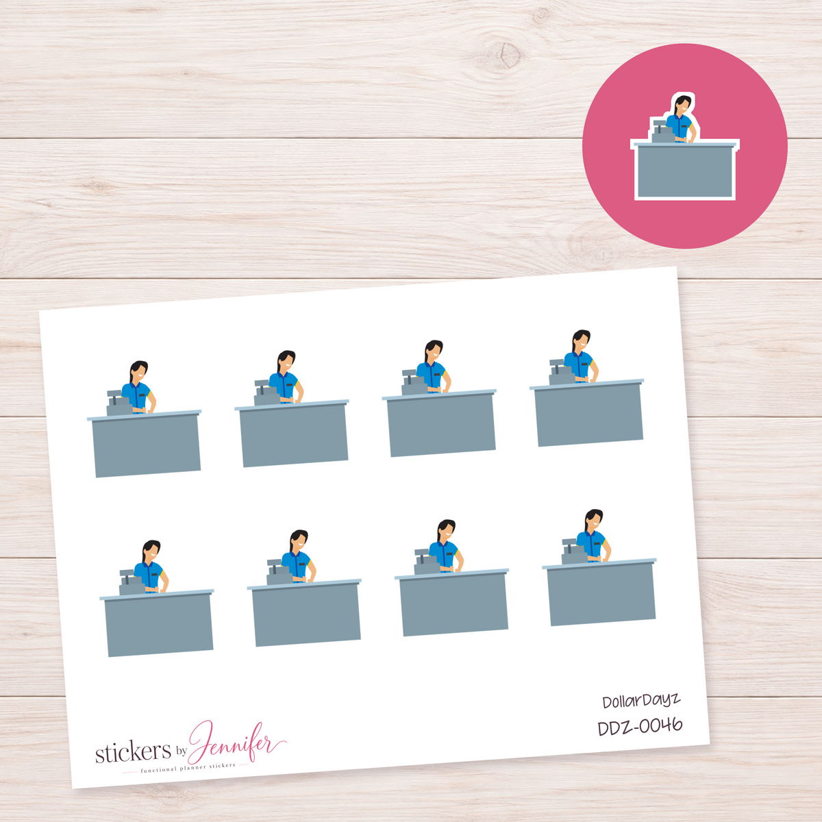 Cashier Planner Stickers | DDZ-0046