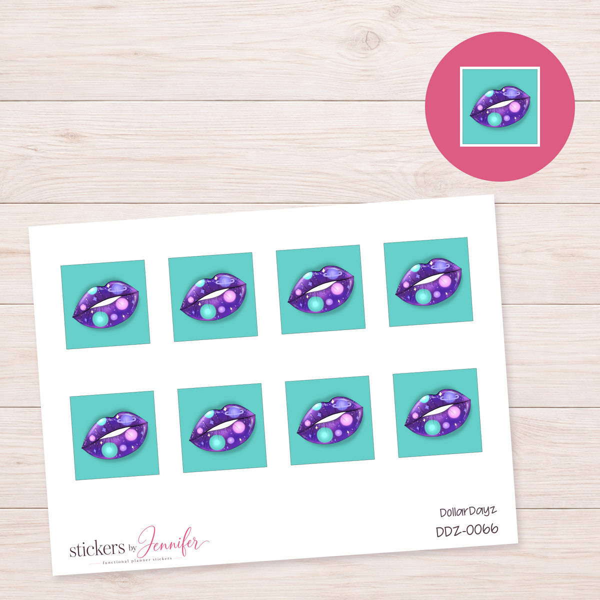 Galaxy Lips Planner Stickers | DDZ-0066