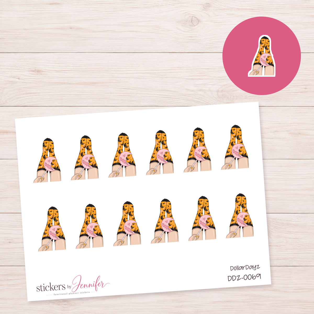 Halloween Girl Planner Stickers | DDZ-0069