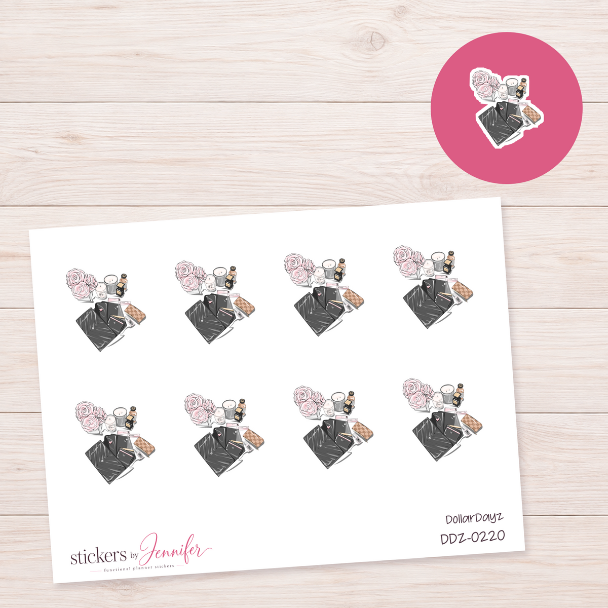 Beauty Appointment Flat Lay Planner Stickers | DDZ-0220