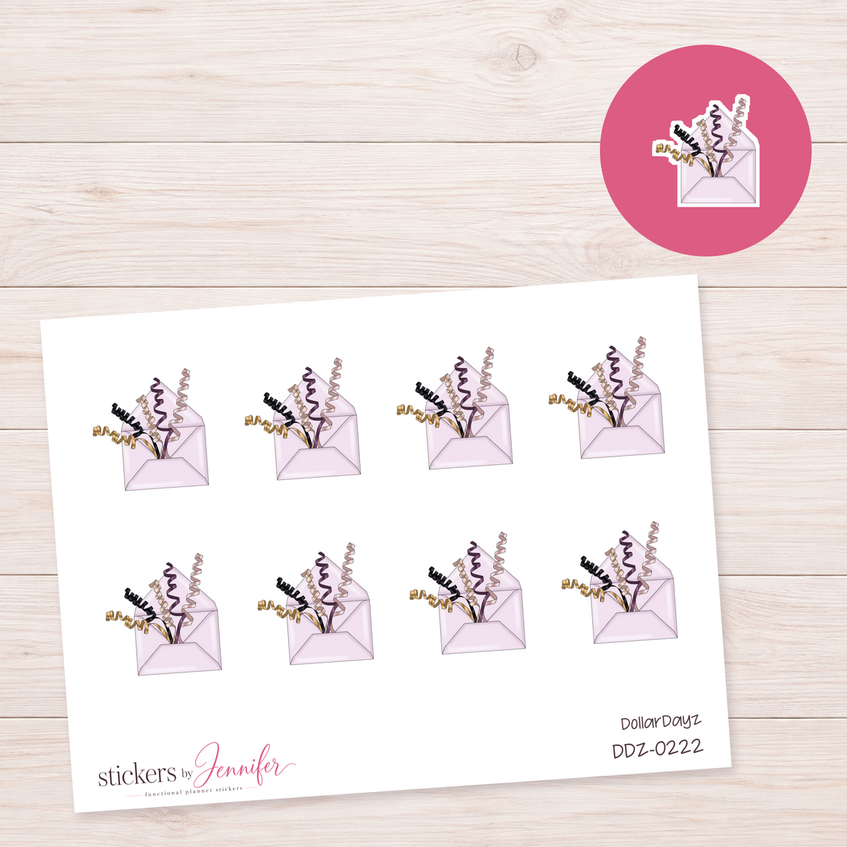 Birthday Party Streamers Planner Stickers | DDZ-0222