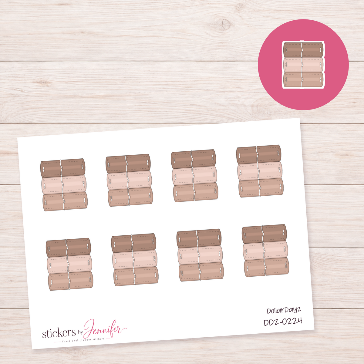 Neutral Stacked Planners Planner Stickers | DDZ-0224