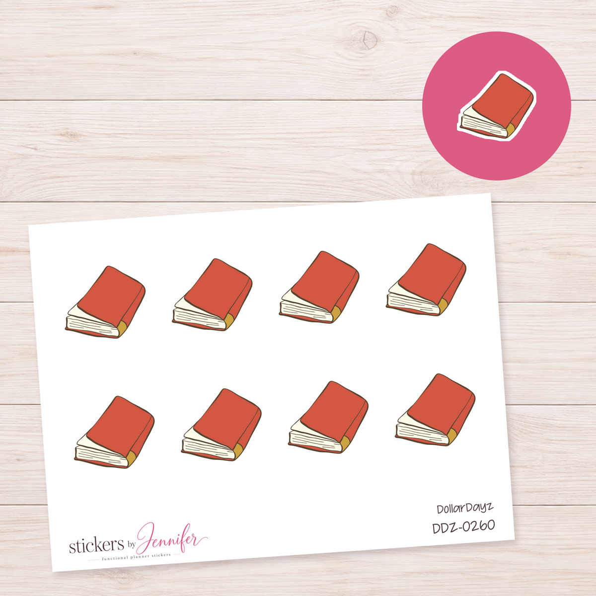 Red Book Planner Stickers | DDZ-0260