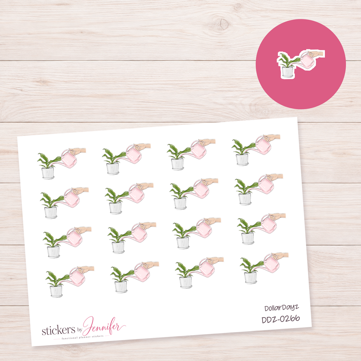 Watering Houseplant Planner Stickers | DDZ-0266