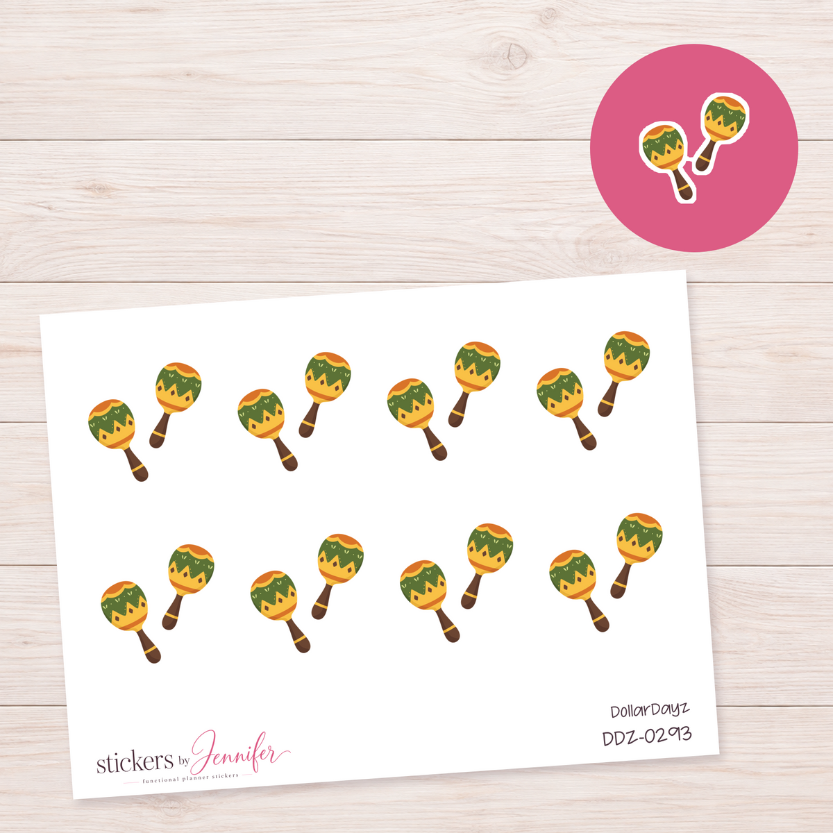 Maracas Planner Stickers | DDZ-0293
