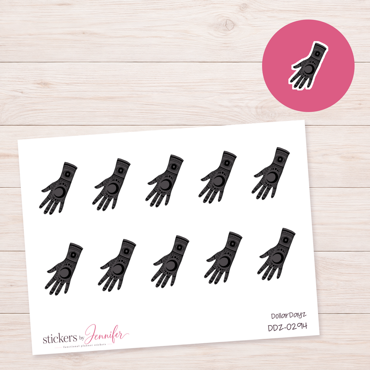 Palmistry Hand Planner Stickers | DDZ-0294