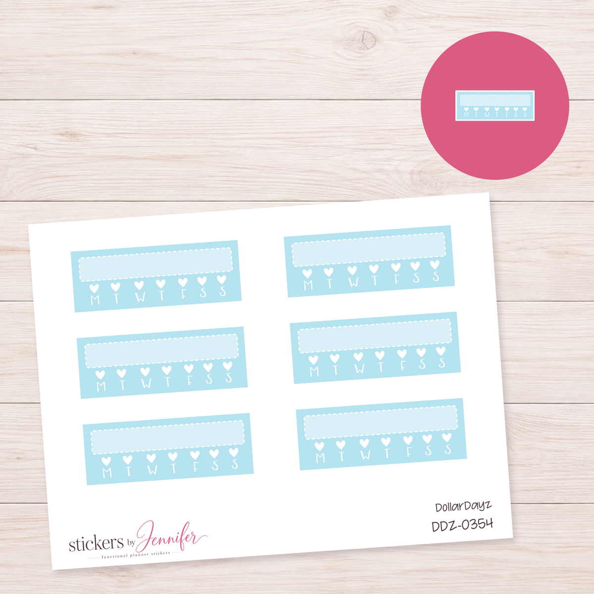 Blue Weekly Habit Tracker Planner Stickers | DDZ-0354