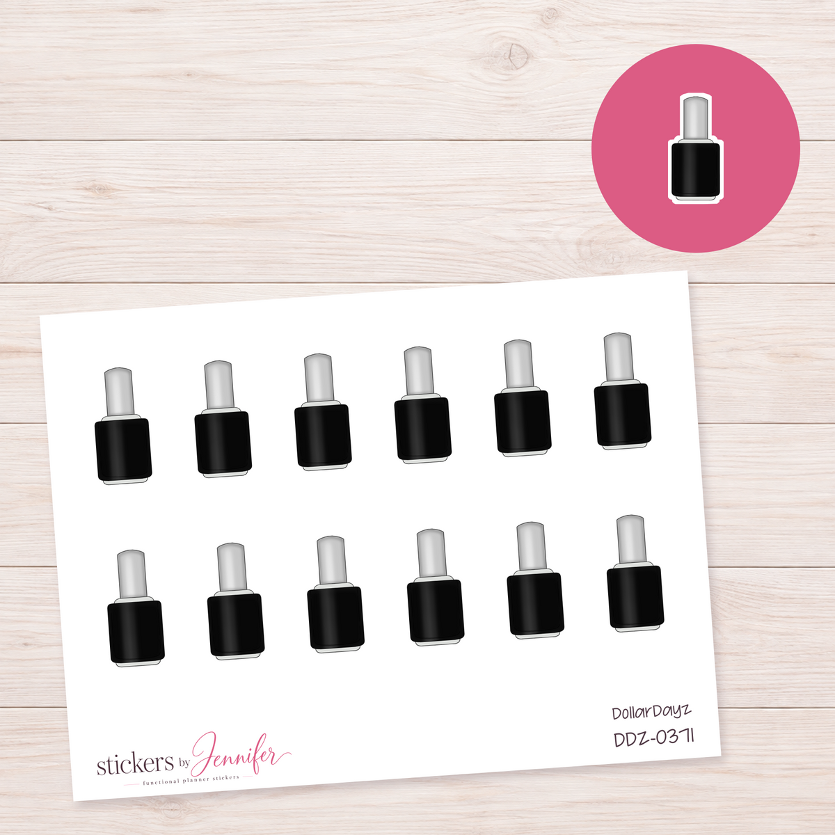 Gray Lipstick Planner Stickers | DDZ-0371