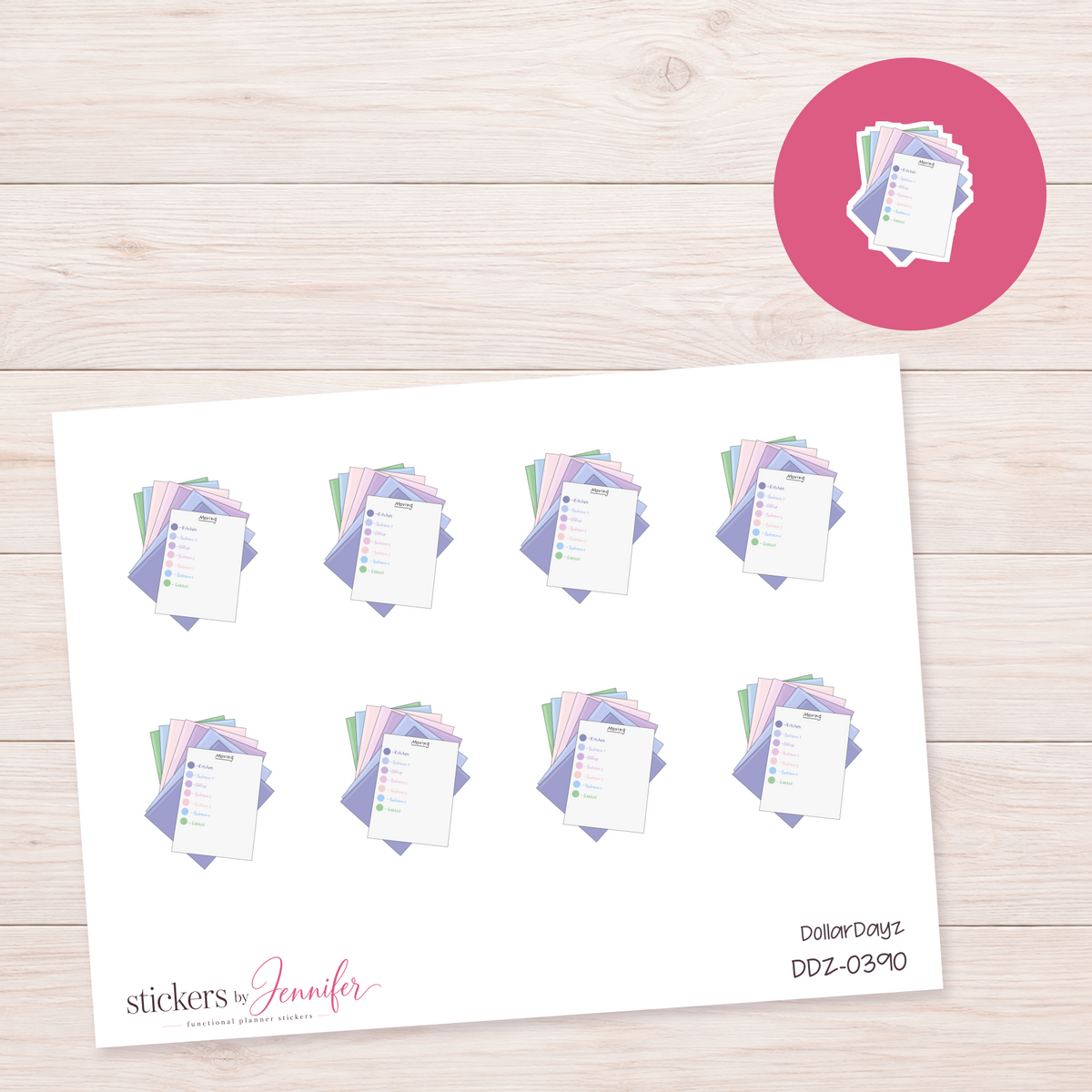 Planning List & Papers Planner Stickers | DDZ-0390