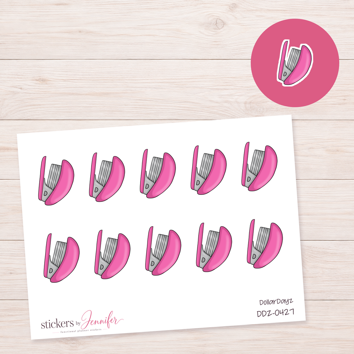 Pink Paper Trimmer Planner Stickers | DDZ-0427