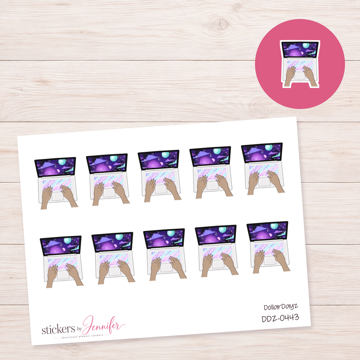 Galaxy Laptop Planner Stickers | DDZ-0443