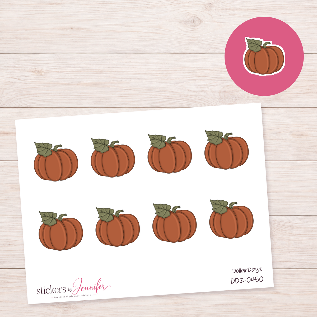 Rust Pumpkin Planner Stickers | DDZ-0450