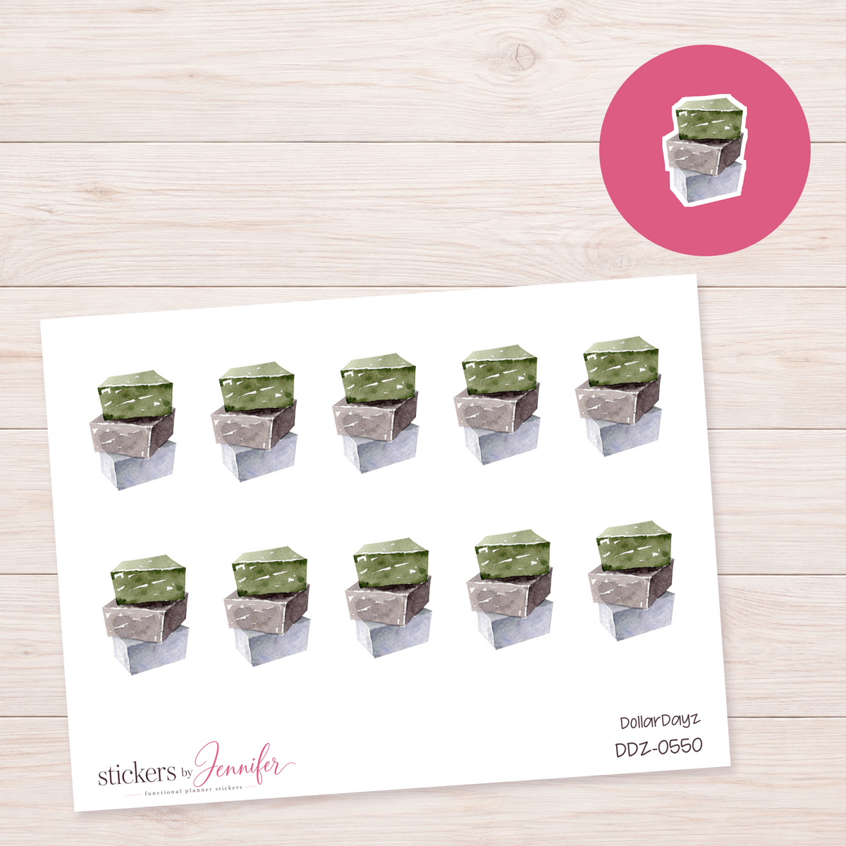 Natural Soap Bars Planner Stickers | DDZ-0550