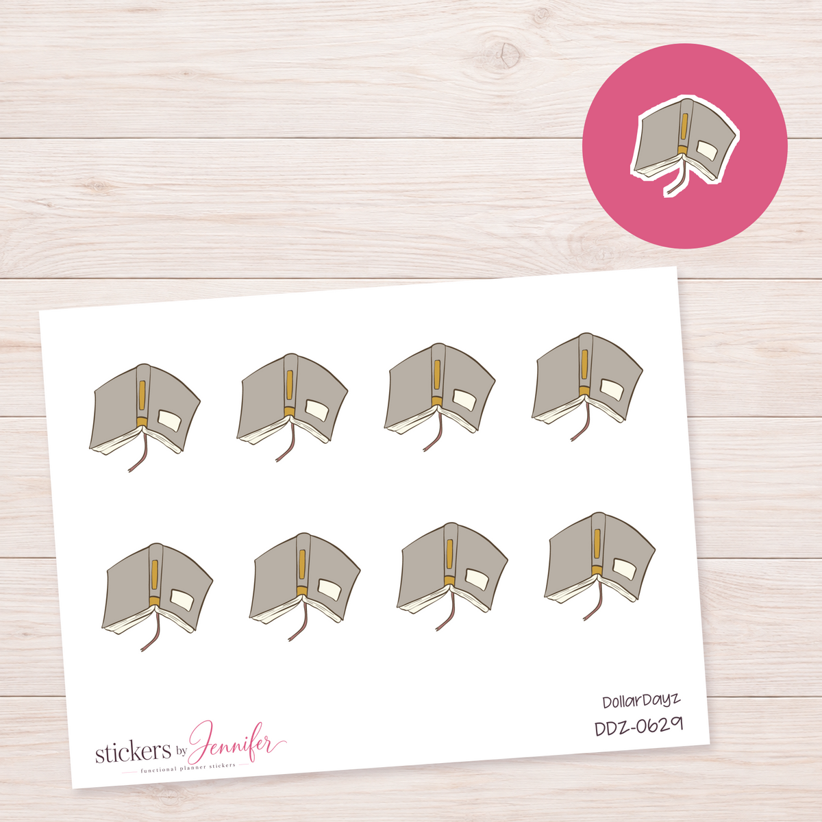 Open Neutral Notebook Planner Stickers | DDZ-0629