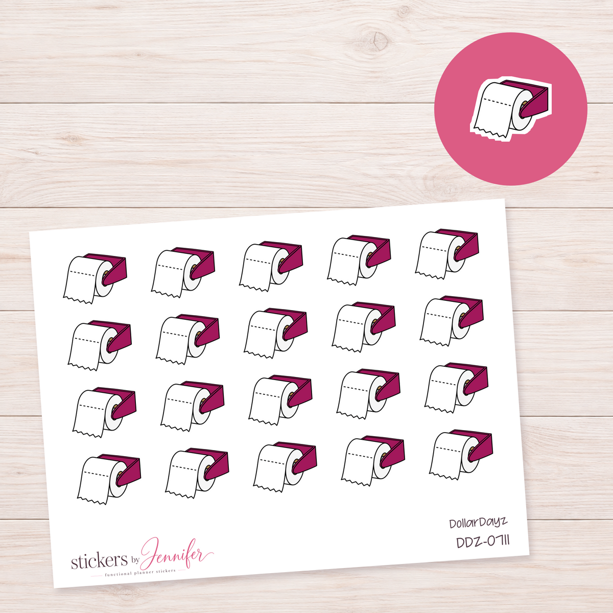 Berry Toilet Paper Holder Planner Stickers | DDZ-0711