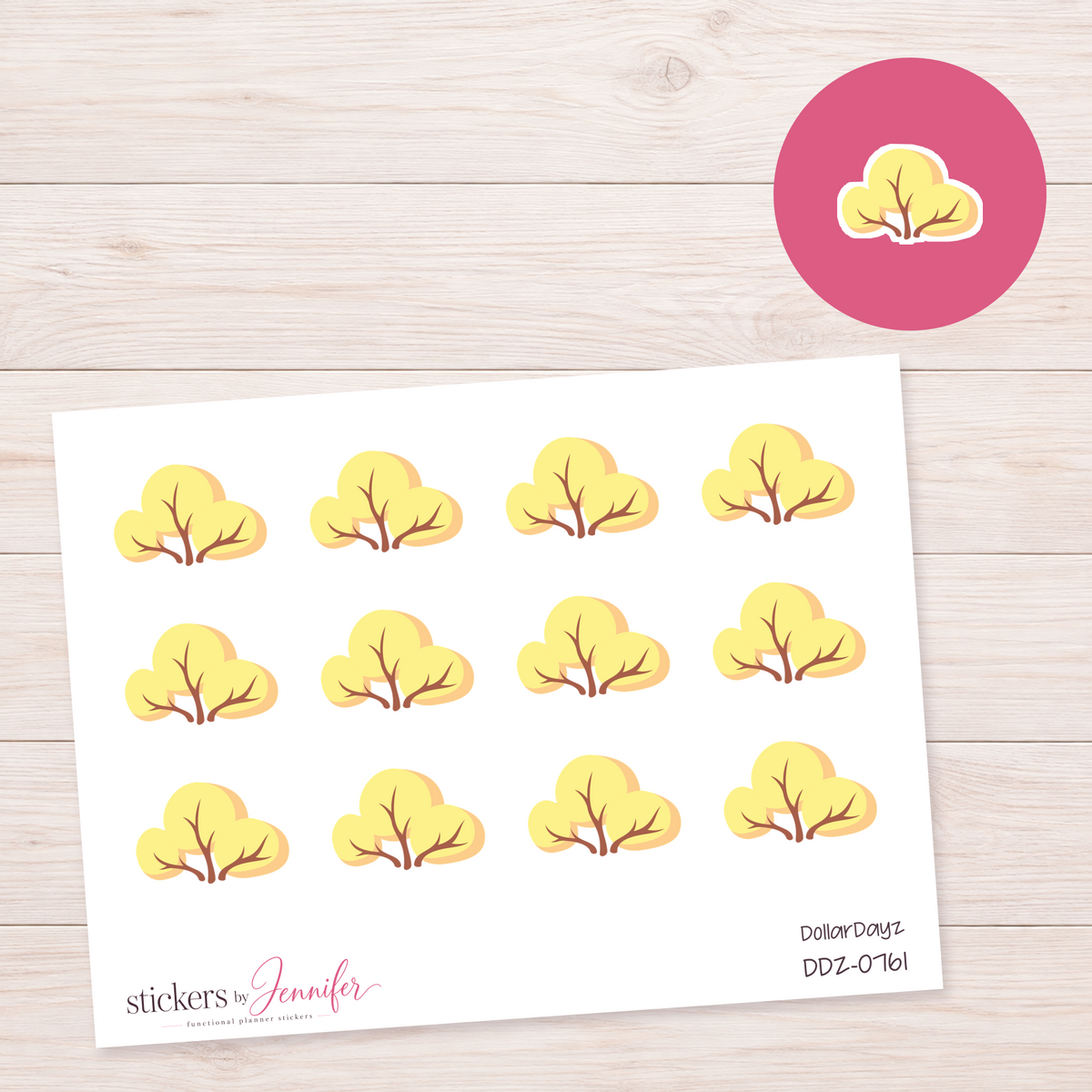 Golden Tree Planner Stickers | DDZ-0761