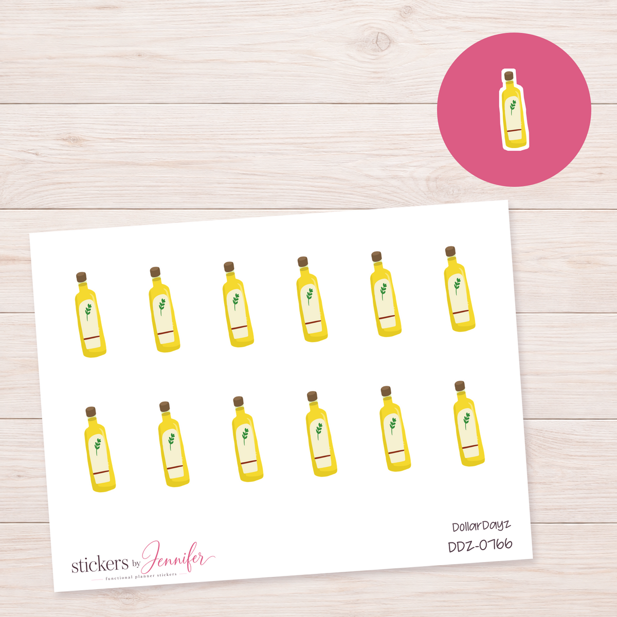 Cooking Oil Bottle Planner Stickers | DDZ-0766