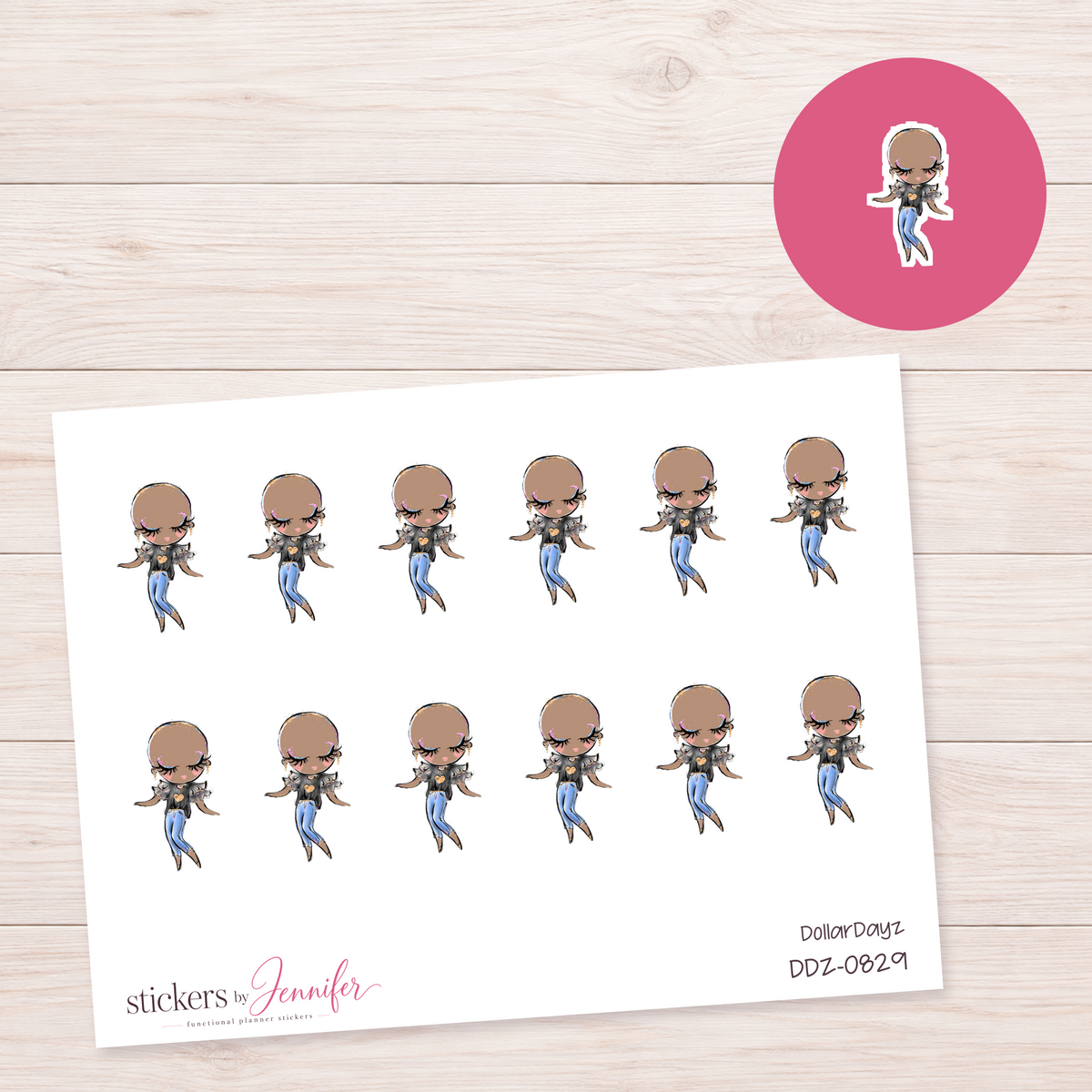 Casual Character Planner Stickers | DDZ-0829