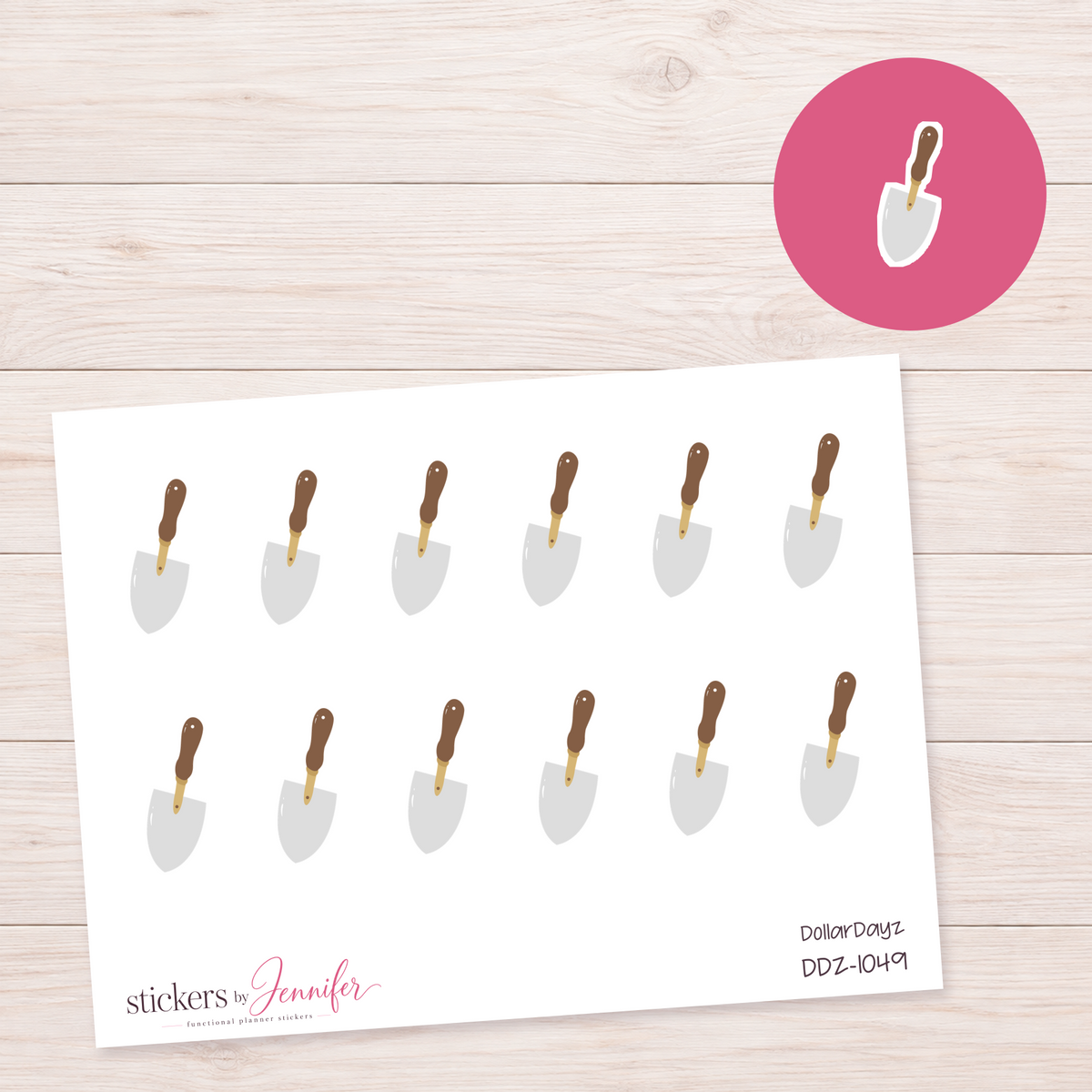 Garden Spade Planner Stickers | DDZ-1049