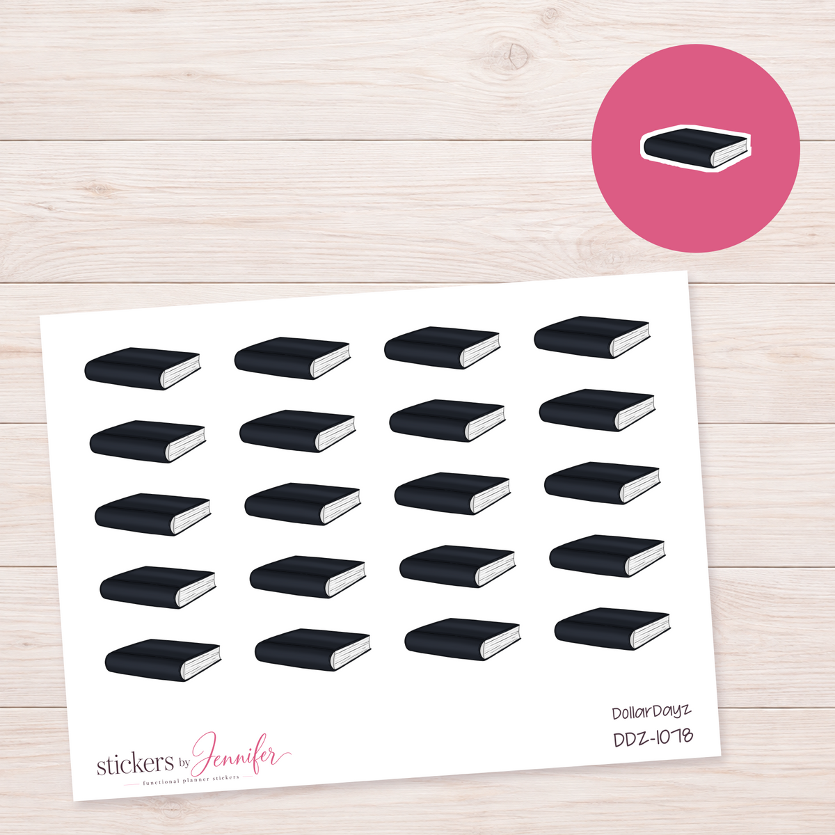 Black Book Planner Stickers | DDZ-1078