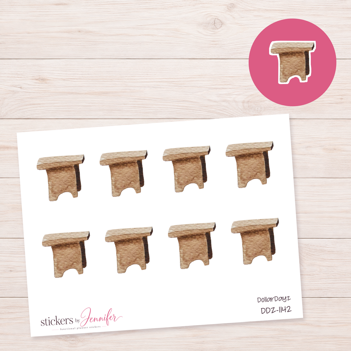 Cat Scratching Platform Planner Stickers | DDZ-1142