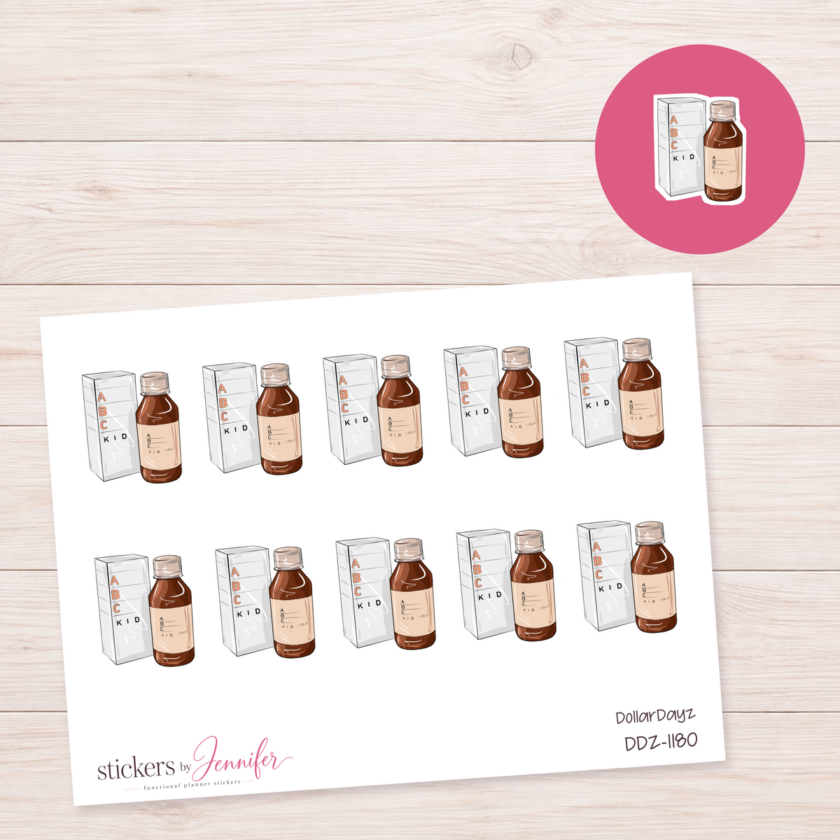 Children's Medicine Planner Stickers | DDZ-1180