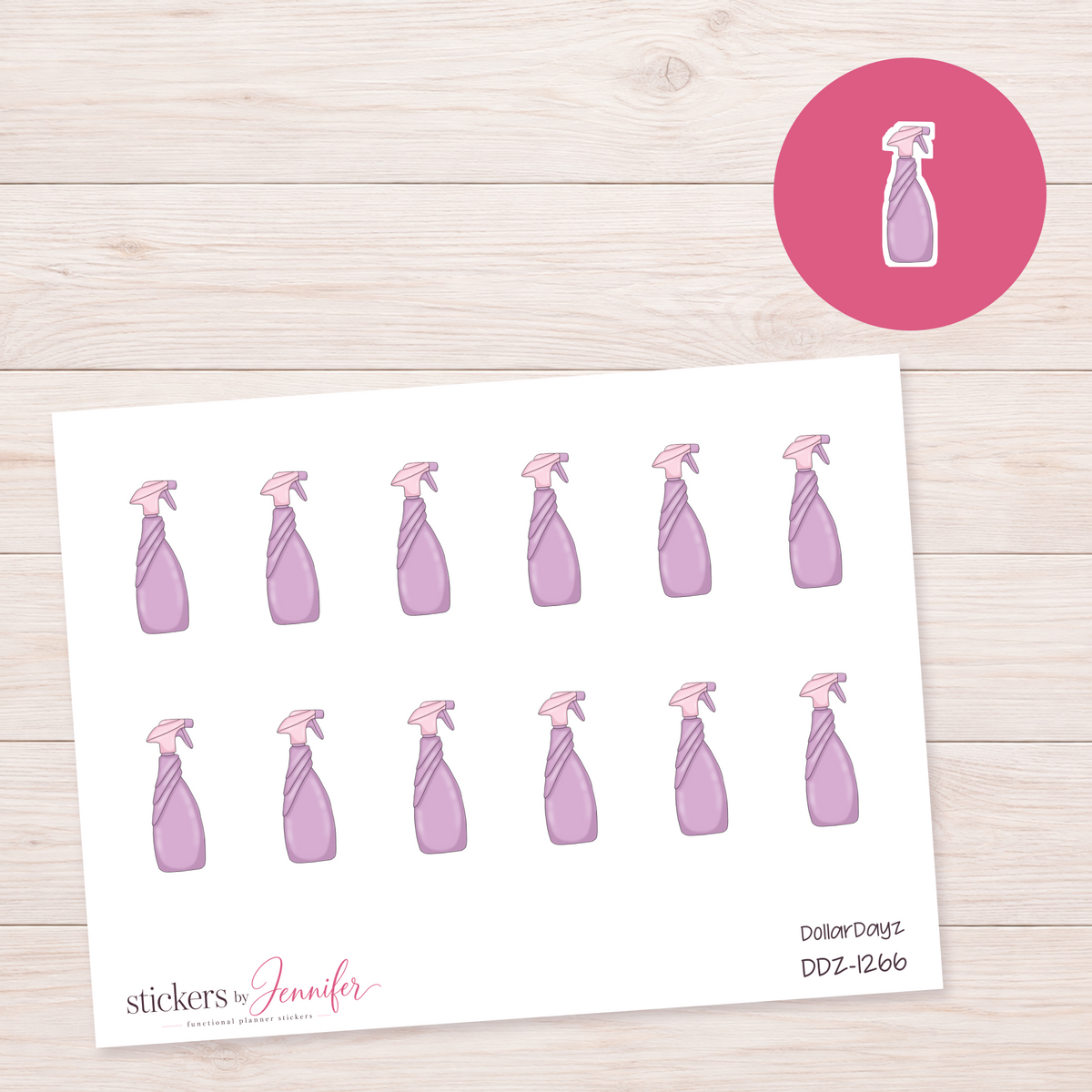 Lavender Spray Bottle Planner Stickers | DDZ-1266