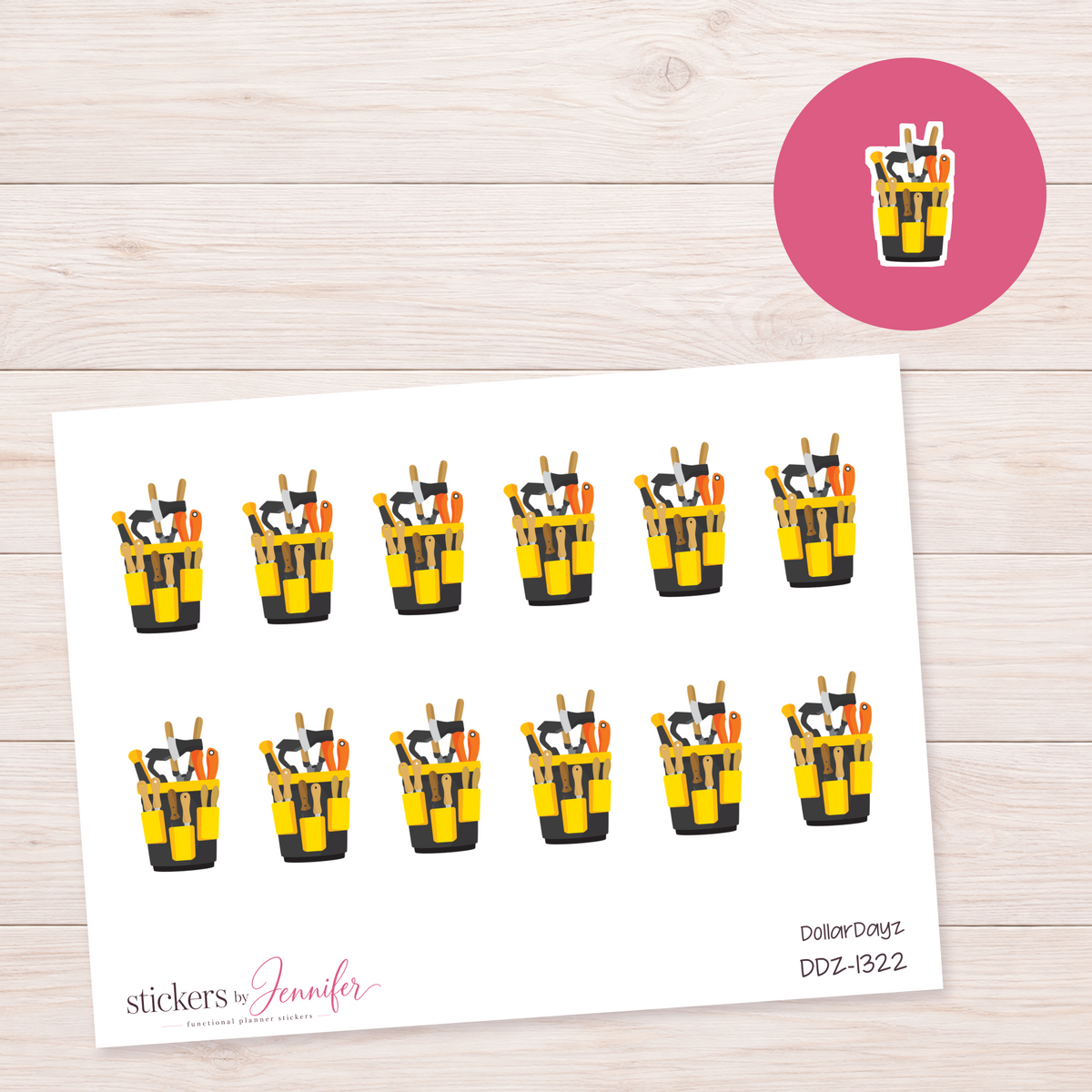 Tool Belt Planner Stickers | DDZ-1322