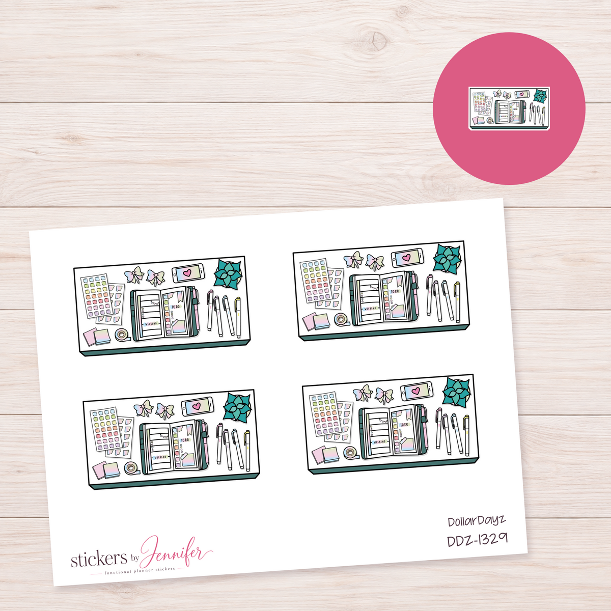 Forest Green Planner Supplies Planner Stickers | DDZ-1329