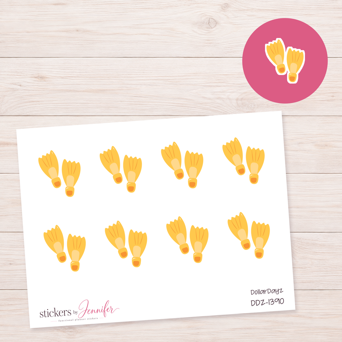 Yellow Cleaning Gloves Planner Stickers | DDZ-1390