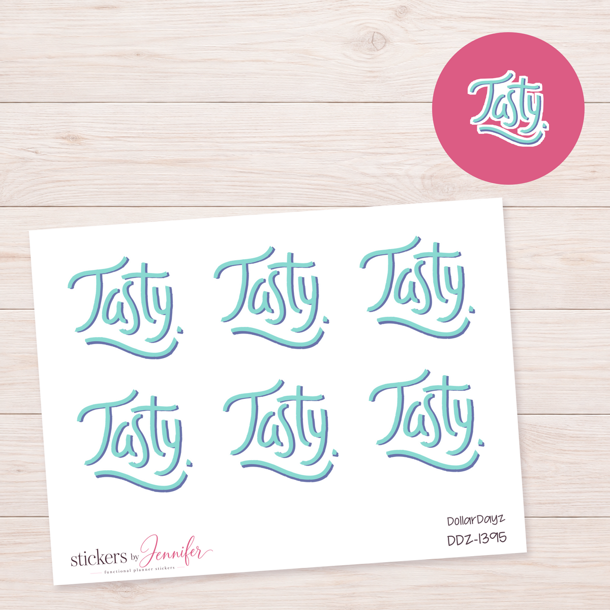 Tasty Lettering Planner Stickers | DDZ-1395