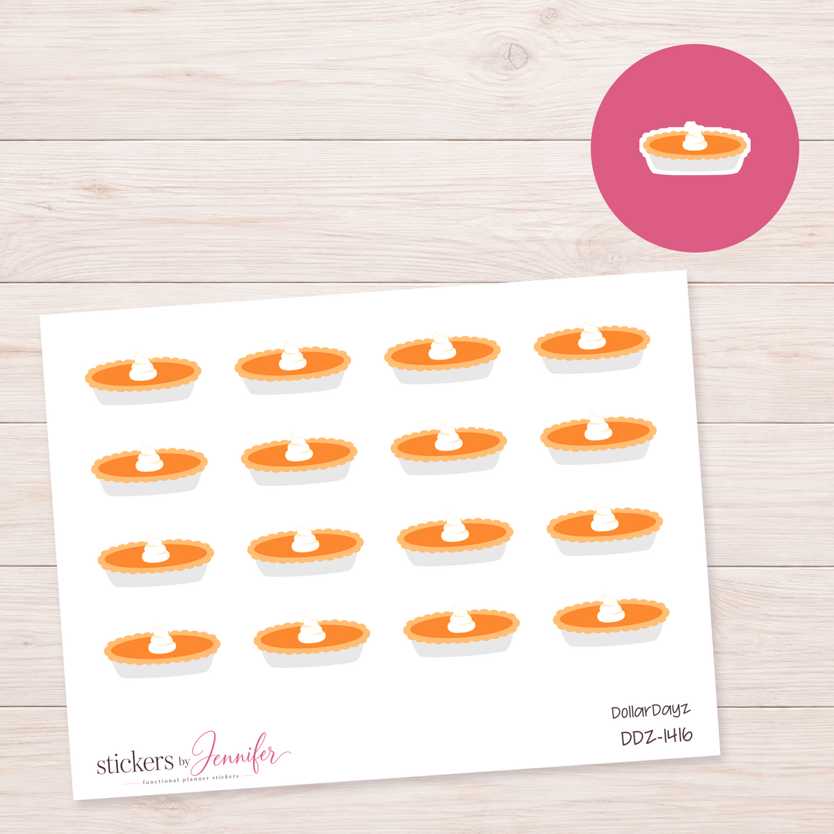 Pumpkin Pie Planner Stickers | DDZ-1416