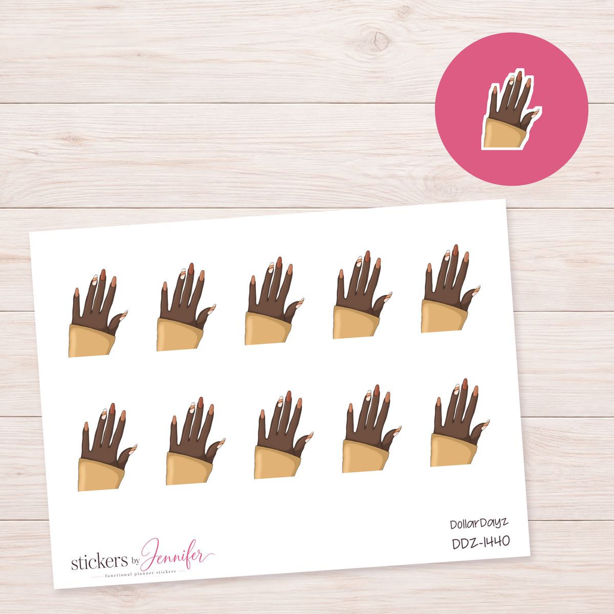 Warm Neutral Manicure Planner Stickers | DDZ-1440