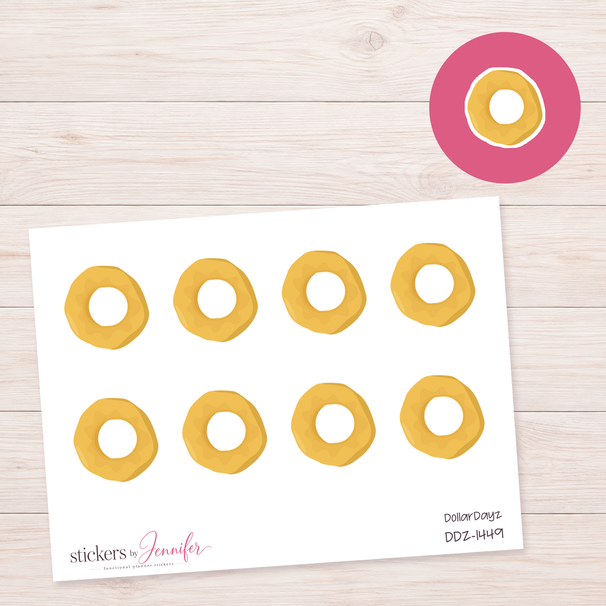 Golden Ring Pastry Planner Stickers | DDZ-1449