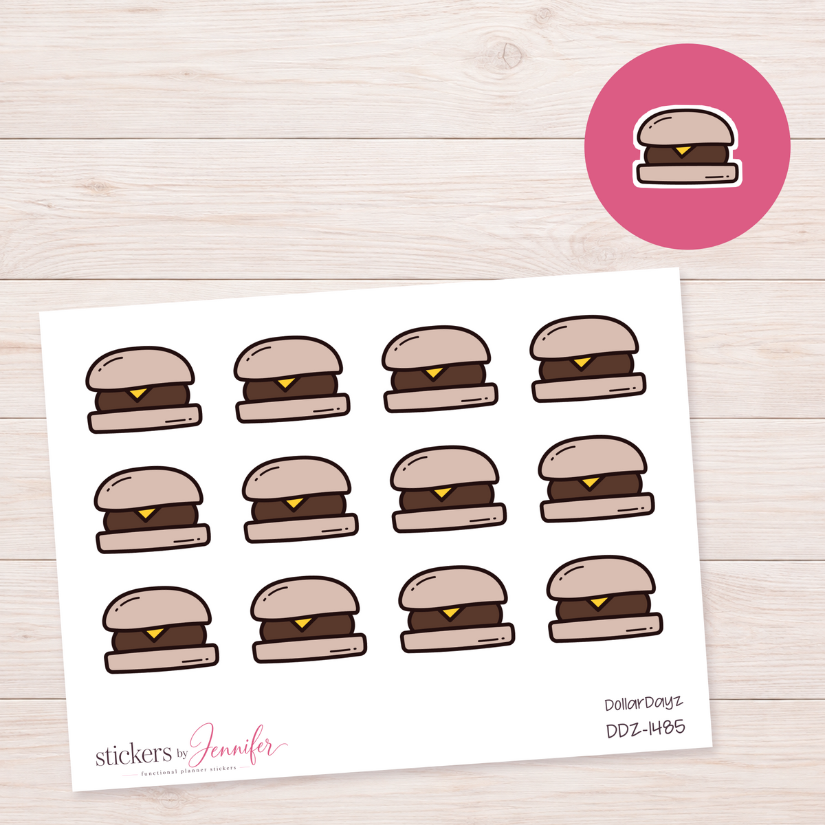 Burger Icon Planner Stickers | DDZ-1485