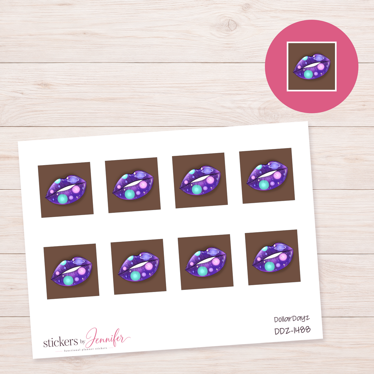 Galaxy Lips Planner Stickers | DDZ-1488