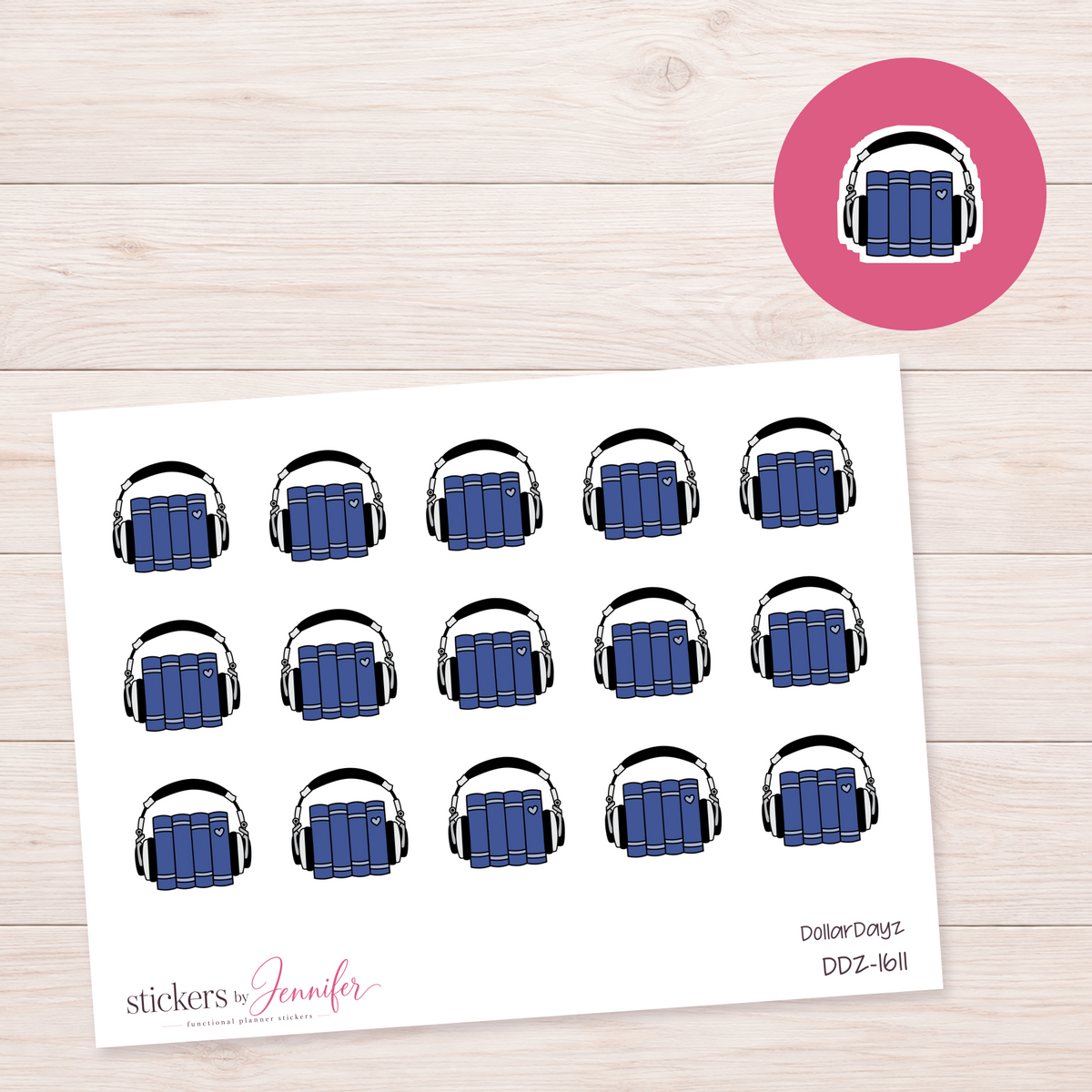 Blue Audiobooks Planner Stickers | DDZ-1611