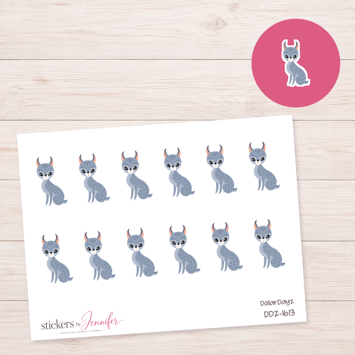 Little Spotted Wildcat Planner Stickers | DDZ-1613