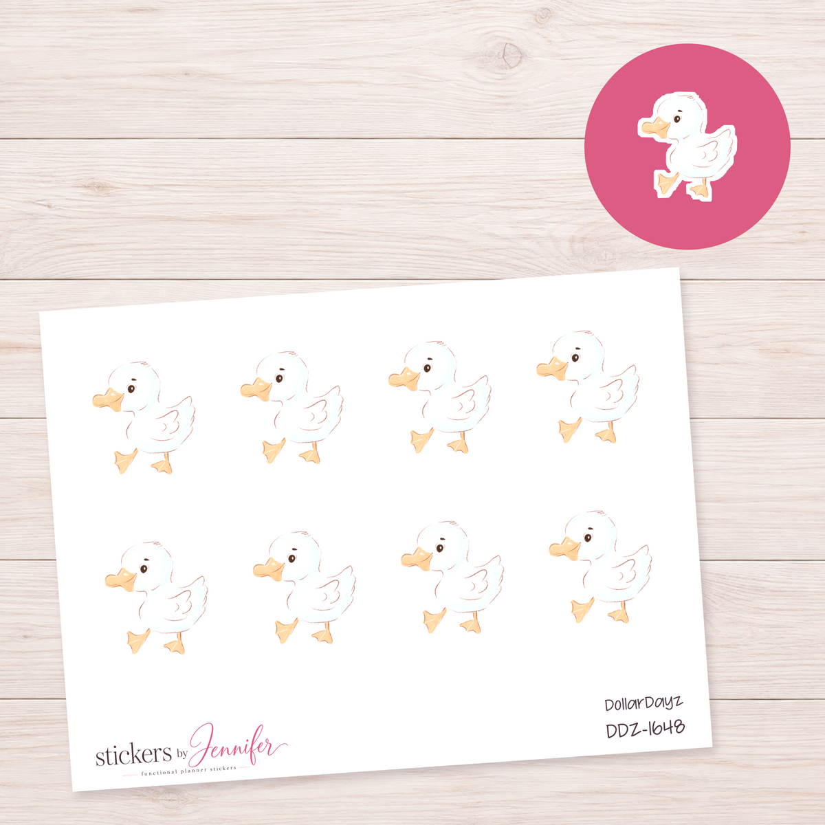 Little White Duck Planner Stickers | DDZ-1648