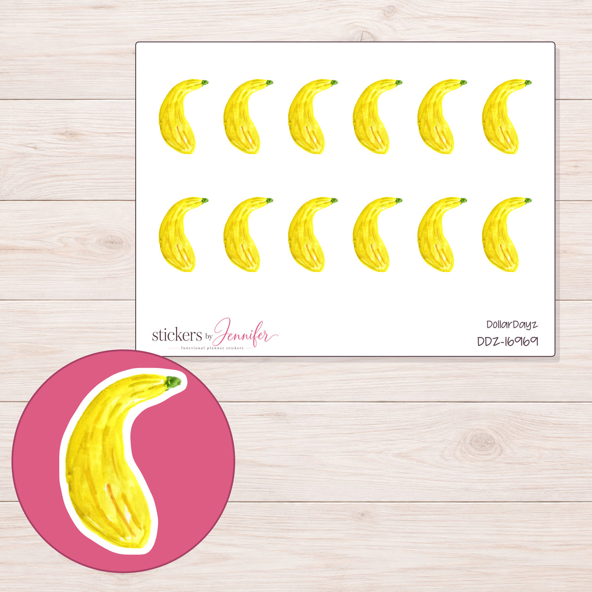 DDZ-16969 planner sticker sheet with enlarged sticker detail
