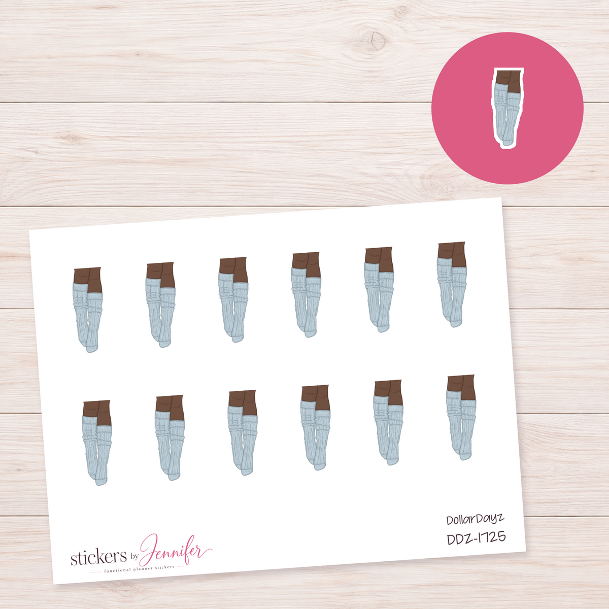 Blue Knit Socks Planner Stickers | DDZ-1725