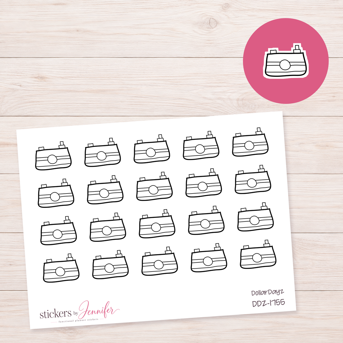 Handbag Outline Planner Stickers | DDZ-1755