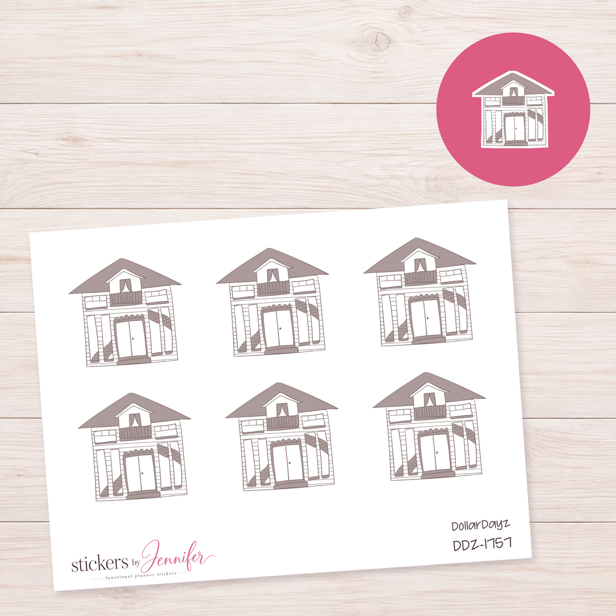 Little House Facade Planner Stickers | DDZ-1757