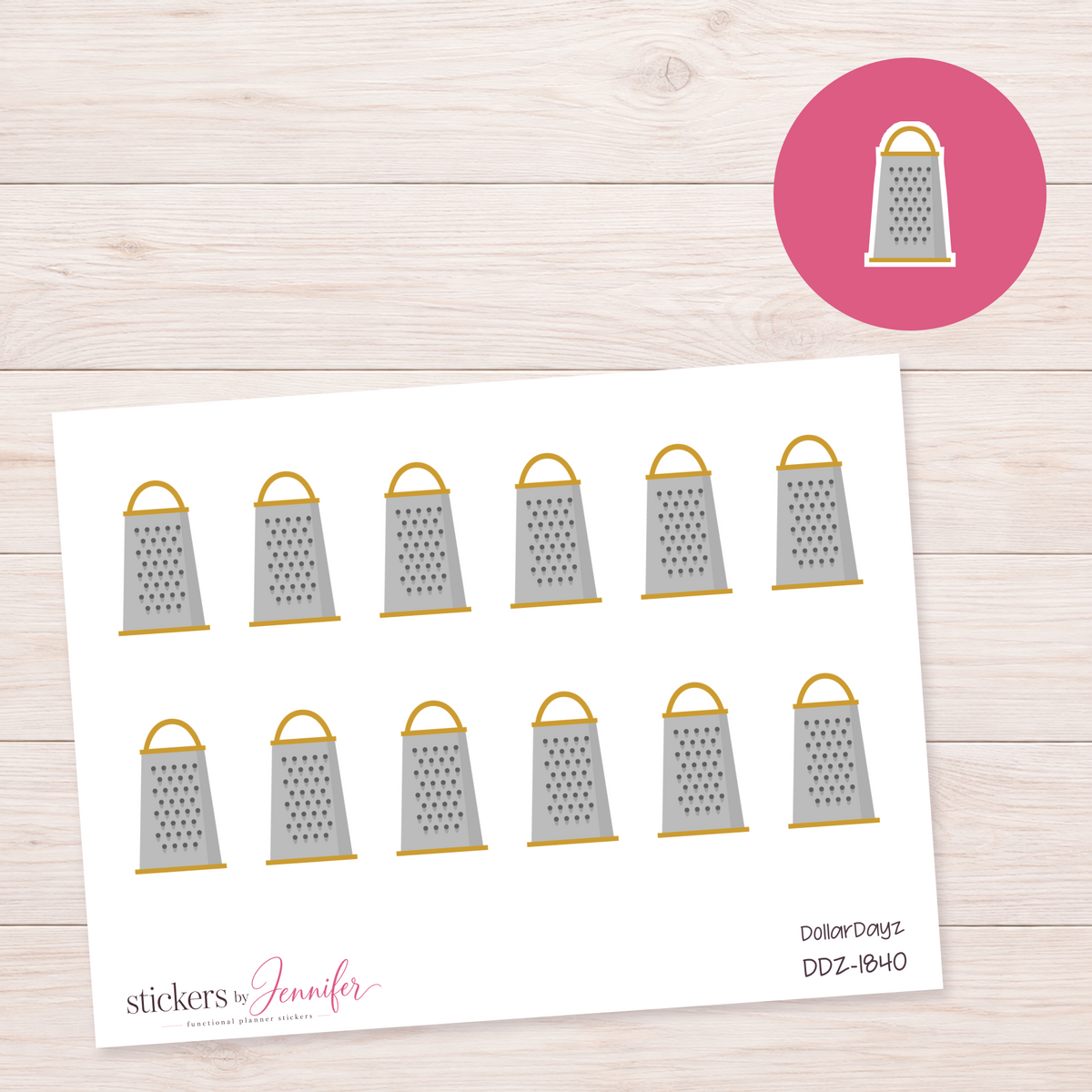 Kitchen Grater Planner Stickers | DDZ-1840