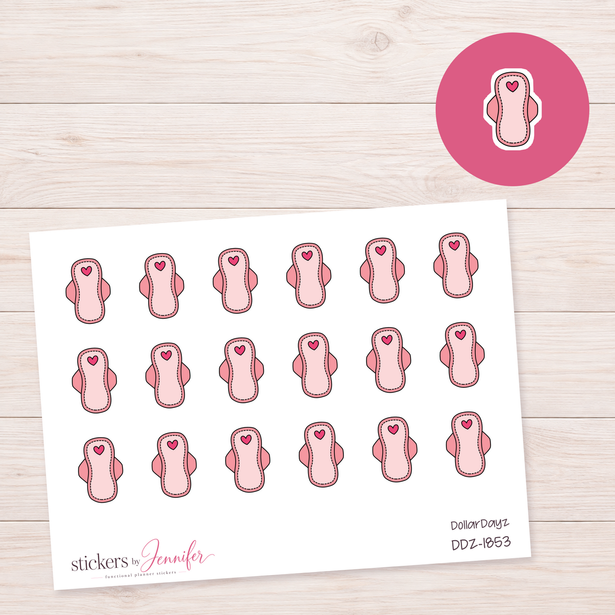Pink Pad Planner Stickers | DDZ-1853