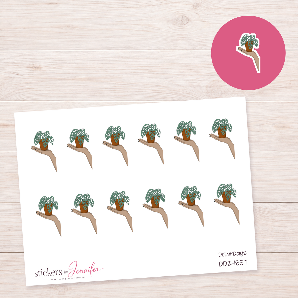 Leafy Plant on a Branch Planner Stickers | DDZ-1857