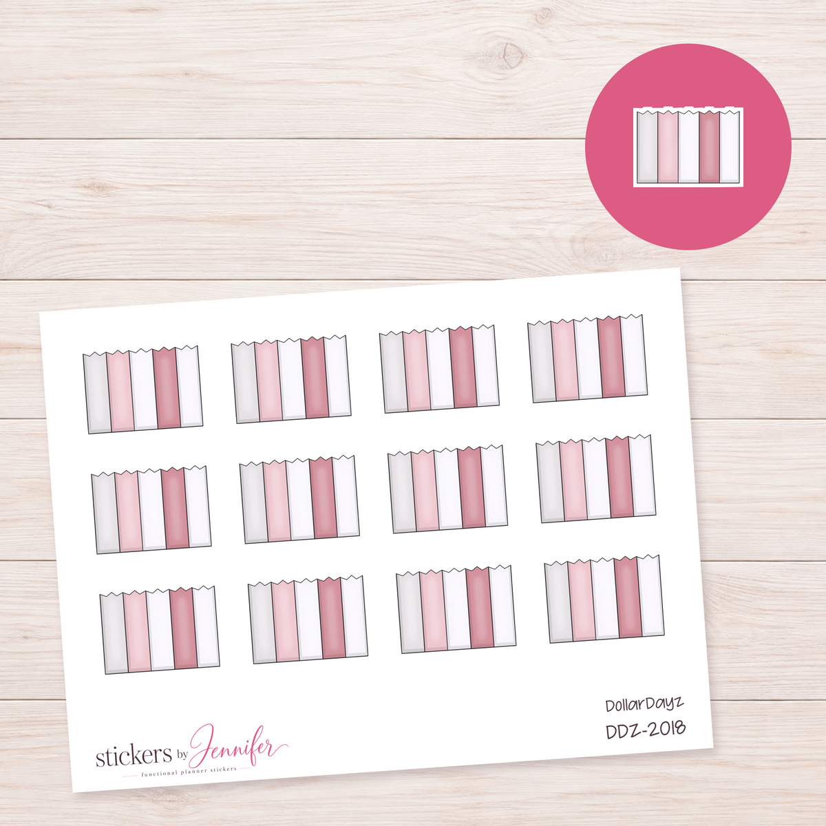 Pastel Page Flags Planner Stickers | DDZ-2018